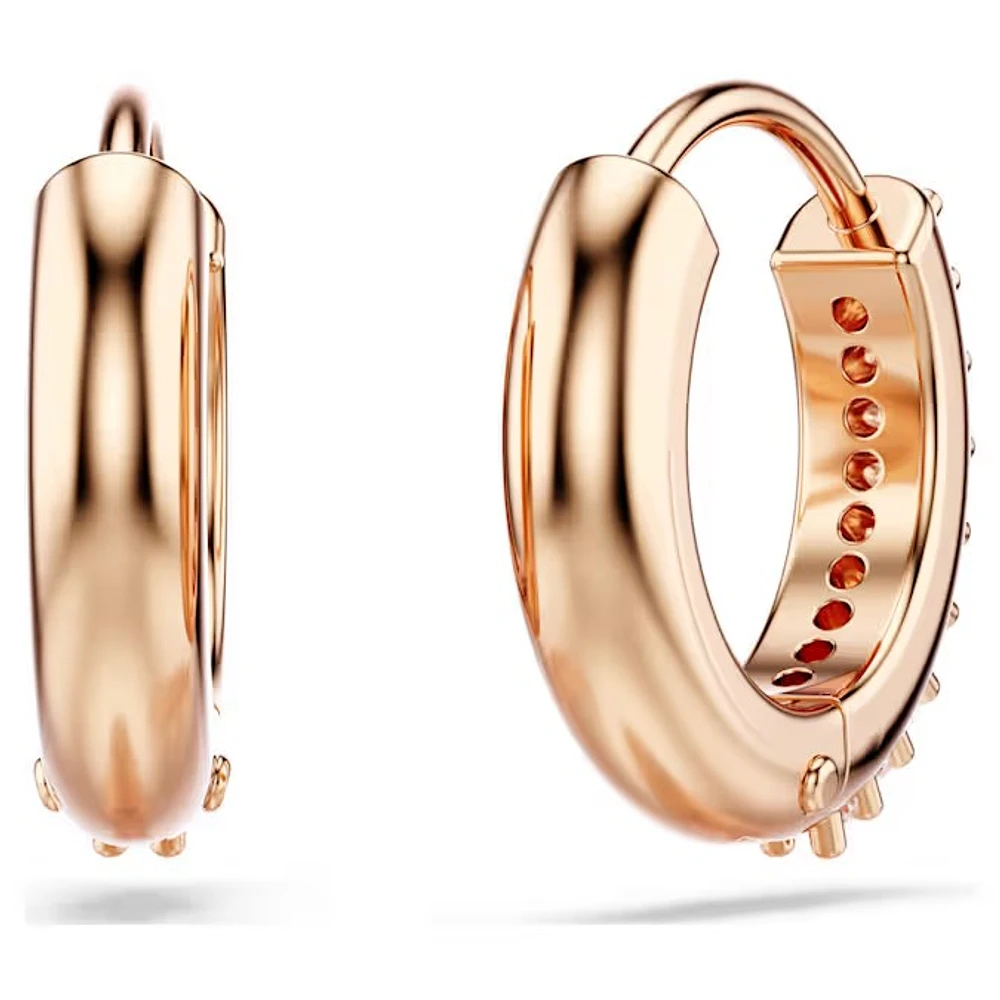 Swarovski - Matrix hoop earrings, Round cut, White, Rose gold-tone plated - 5690669/5701601 (SS)