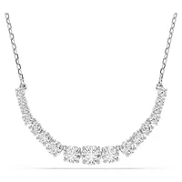 Swarovski - Matrix necklace, Gradient of round cuts, White, Rhodium plated 5705396