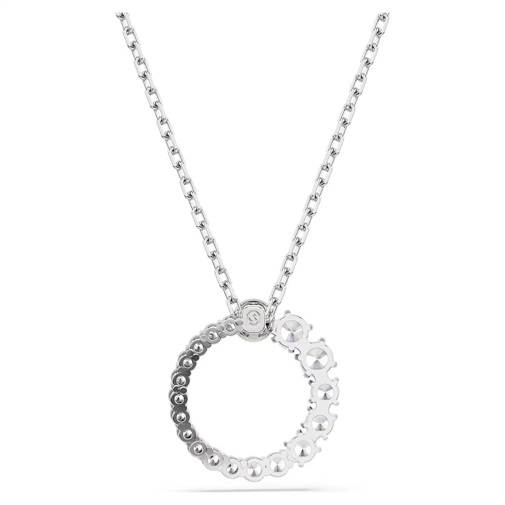 Swarovski - Matrix pendant, Crystal pearl, Round cut, White, Rhodium plated - 5688751