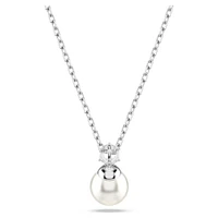 Swarovski - Matrix pendant, Crystal pearl, Round cut, White, Rhodium plated - 5693897