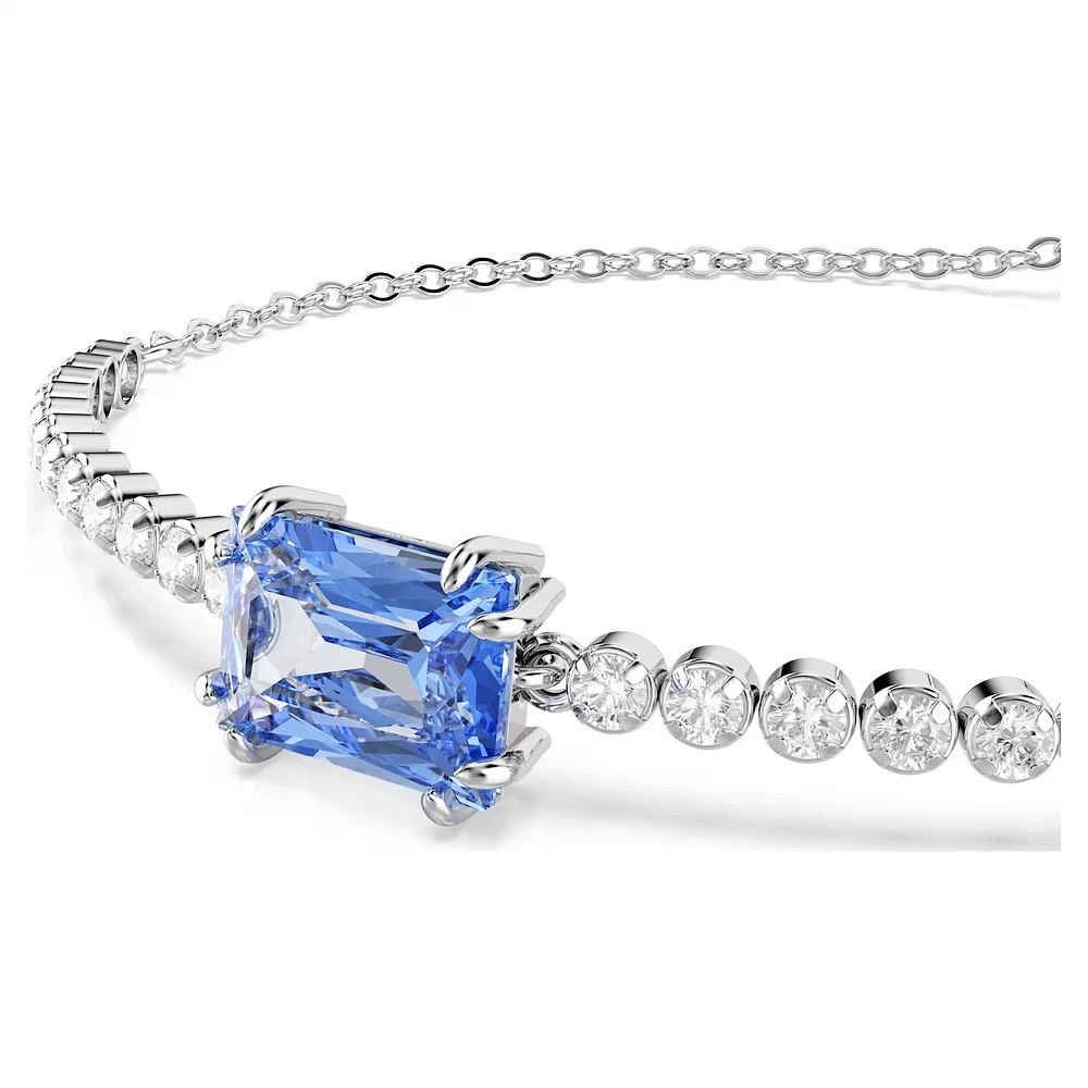 Swarovski Matrix Tennis bracelet, Mixed cuts, Blue, Rhodium plated - 5693412