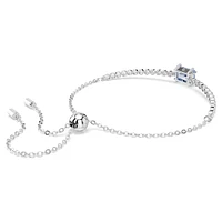 Swarovski Matrix Tennis bracelet, Mixed cuts, Blue, Rhodium plated - 5693412