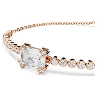 Swarovski Matrix Tennis bracelet, Mixed cuts, White, Rose gold-tone plated 5730706