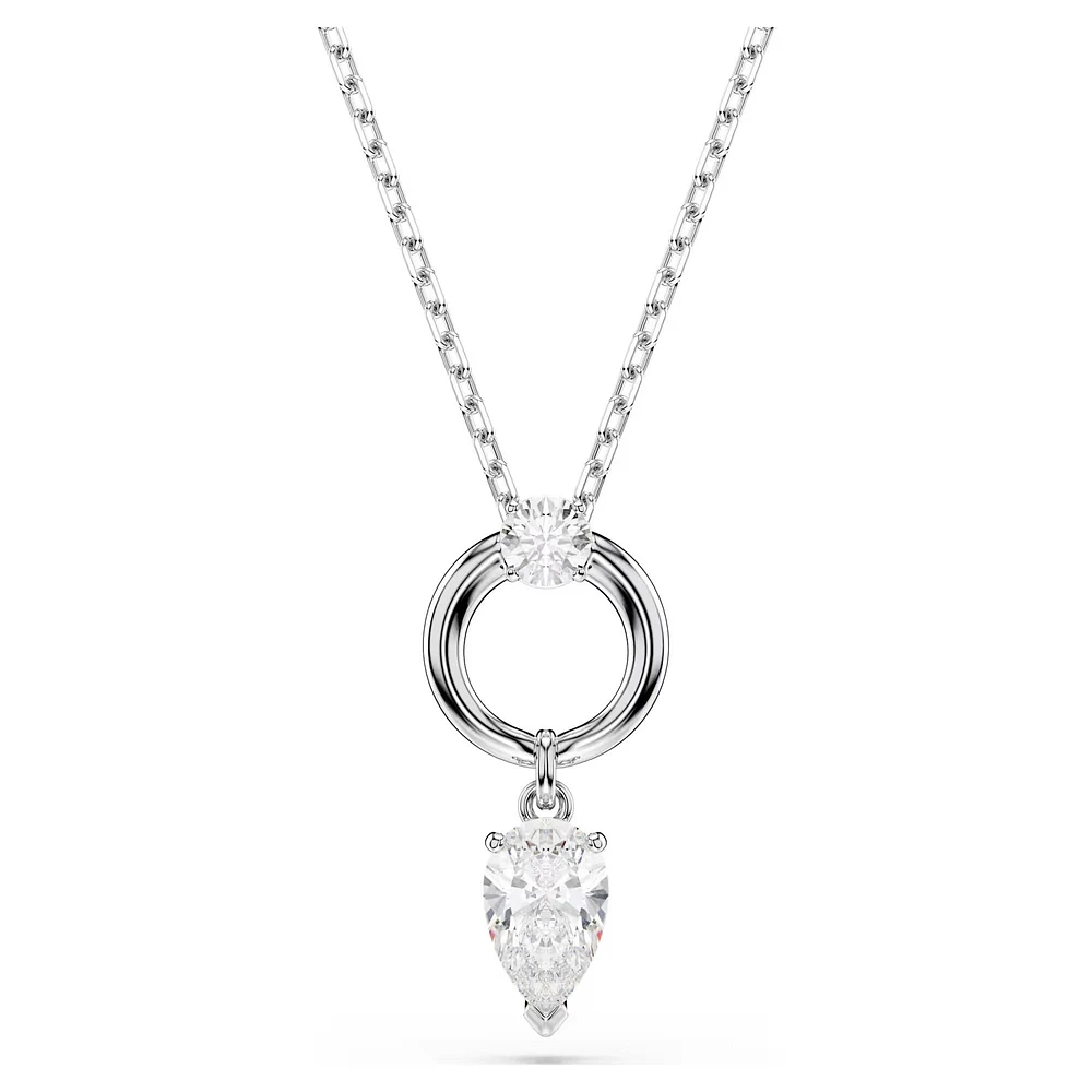 Swarovski Mesmera pendant, Pear cut, White, Rhodium plated 5723146