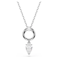 Swarovski Mesmera pendant, Pear cut, White, Rhodium plated 5723146