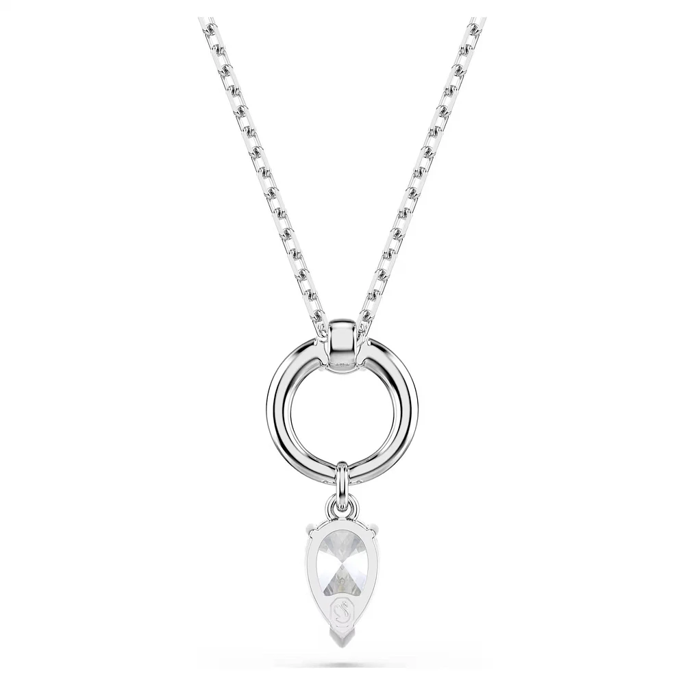 Swarovski Mesmera pendant, Pear cut, White, Rhodium plated 5723146
