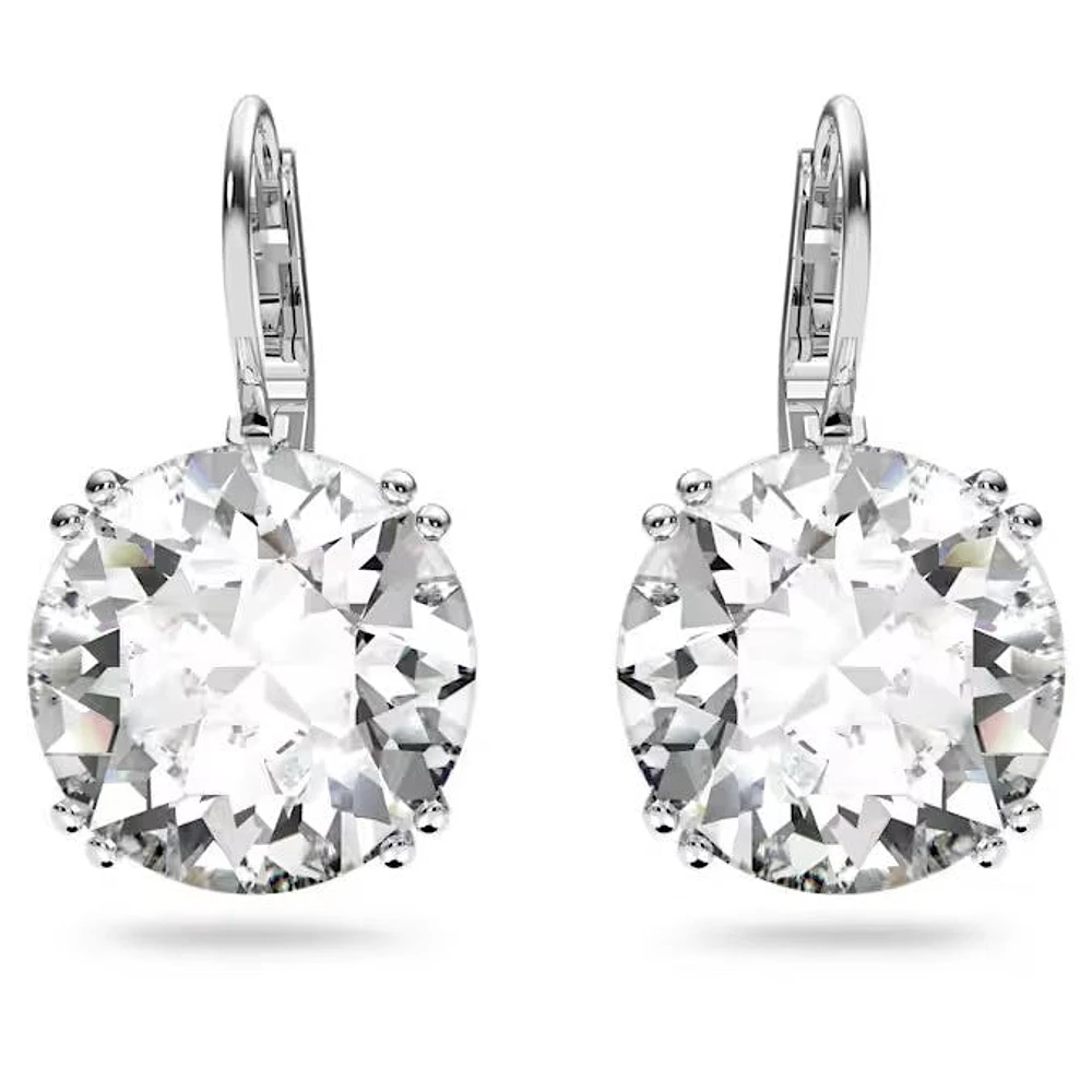 Swarovski Millenia drop earrings, Round cut, White, Rhodium plated 5628351/5689712 (SS)