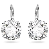 Swarovski Millenia drop earrings, Round cut, White, Rhodium plated 5628351/5689712 (SS)