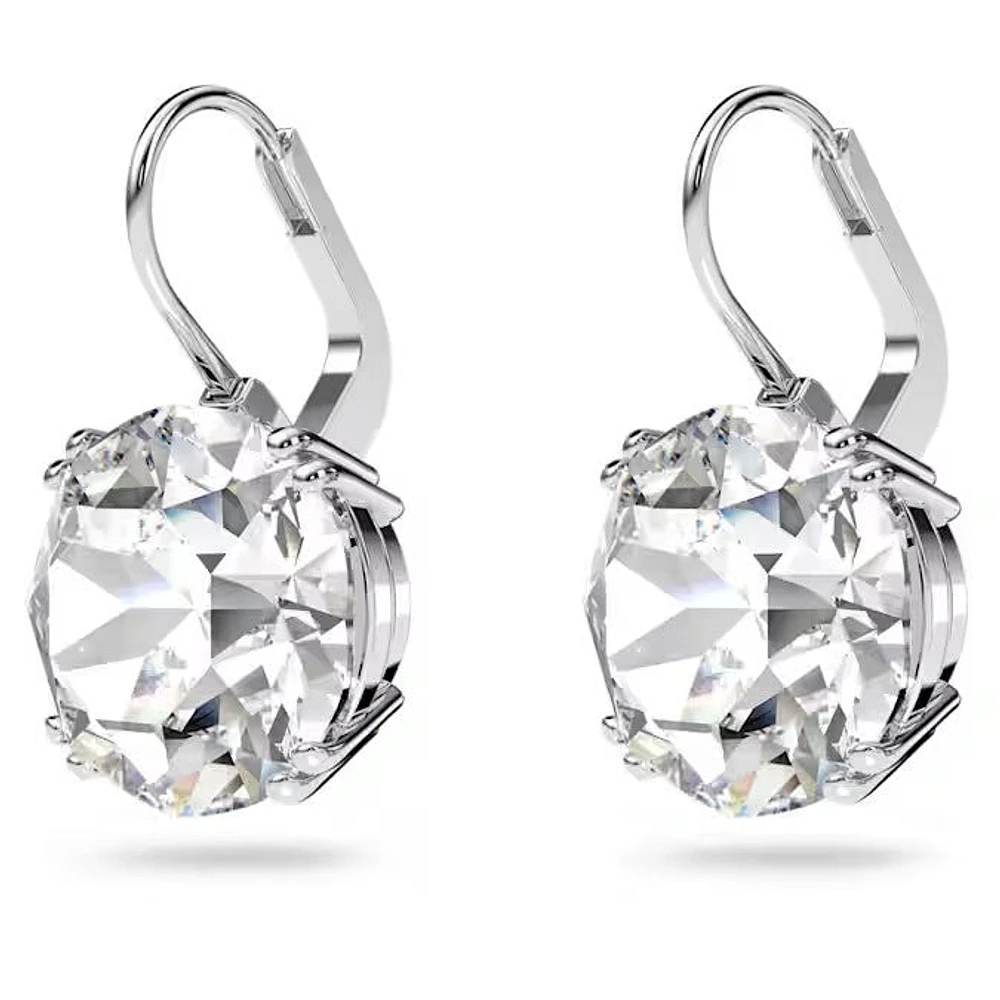 Swarovski Millenia drop earrings, Round cut, White, Rhodium plated 5628351/5689712 (SS)