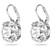 Swarovski Millenia drop earrings, Round cut, White, Rhodium plated 5628351/5689712 (SS)