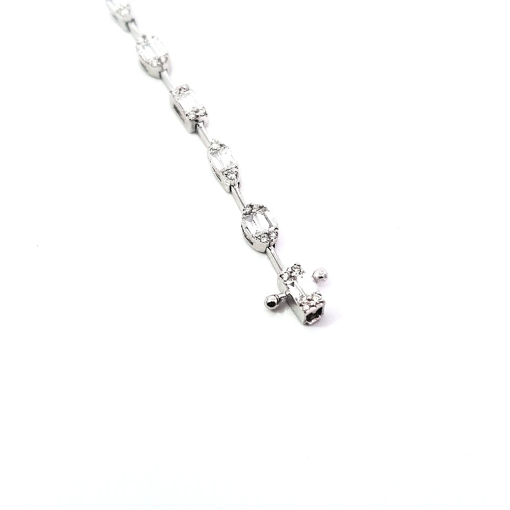 14K White Gold 1.30 cttw Diamond Bracelet