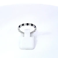 14K White Gold Sapphire & Diamond Ring