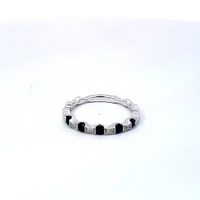 14K White Gold Sapphire & Diamond Ring