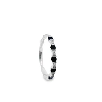 14K White Gold Sapphire & Diamond Ring