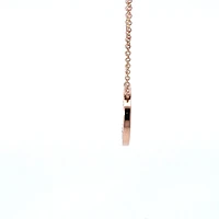 14K Rose Gold 0.11 cttw Diamond and Mother of Pearl Pendant