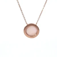 14K Rose Gold 0.11 cttw Diamond and Mother of Pearl Pendant
