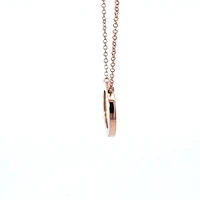 14K Rose Gold 0.11 cttw Diamond and Mother of Pearl Pendant