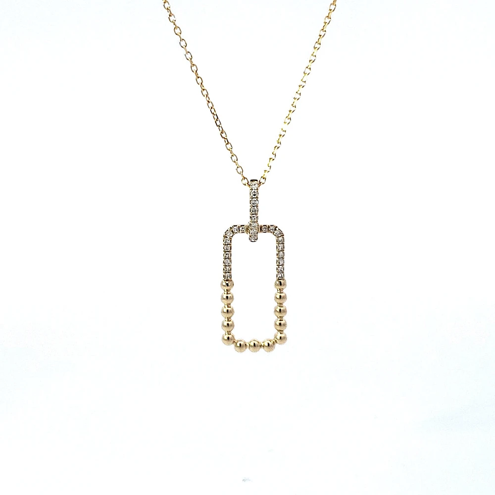 14K Yellow Gold 0.08 cttw Diamond Pendant