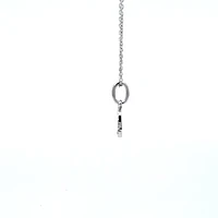 14K White Gold Sapphire and Diamond Elephant Necklace, 18"