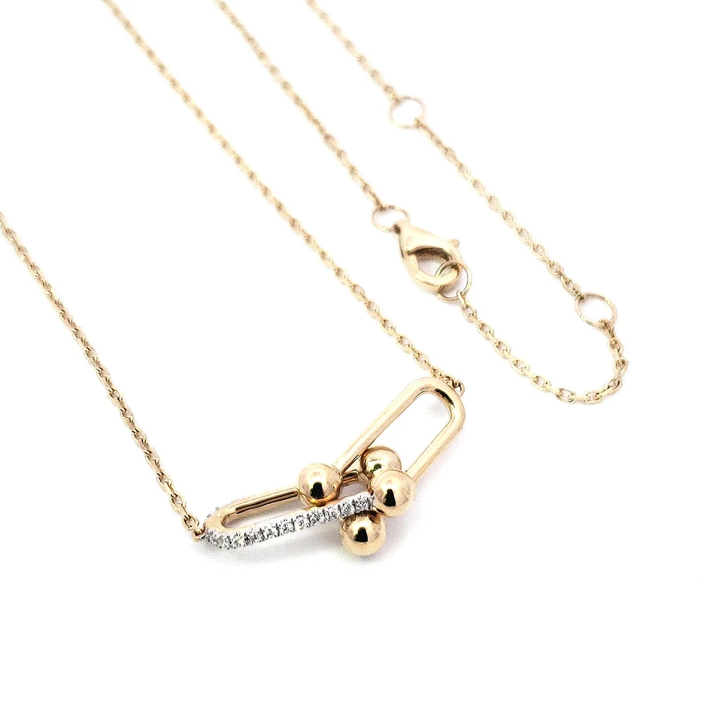 14K Yellow Gold cttw Diamond Pendant