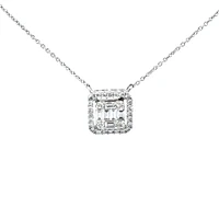 14K White Gold cttw Diamond Pendant