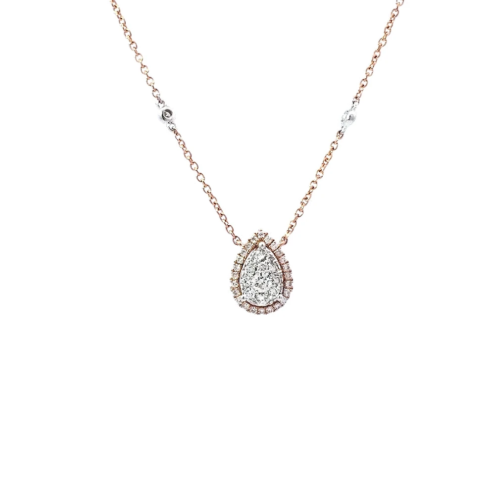14K Rose Gold 0.33 cttw Diamond Pendant