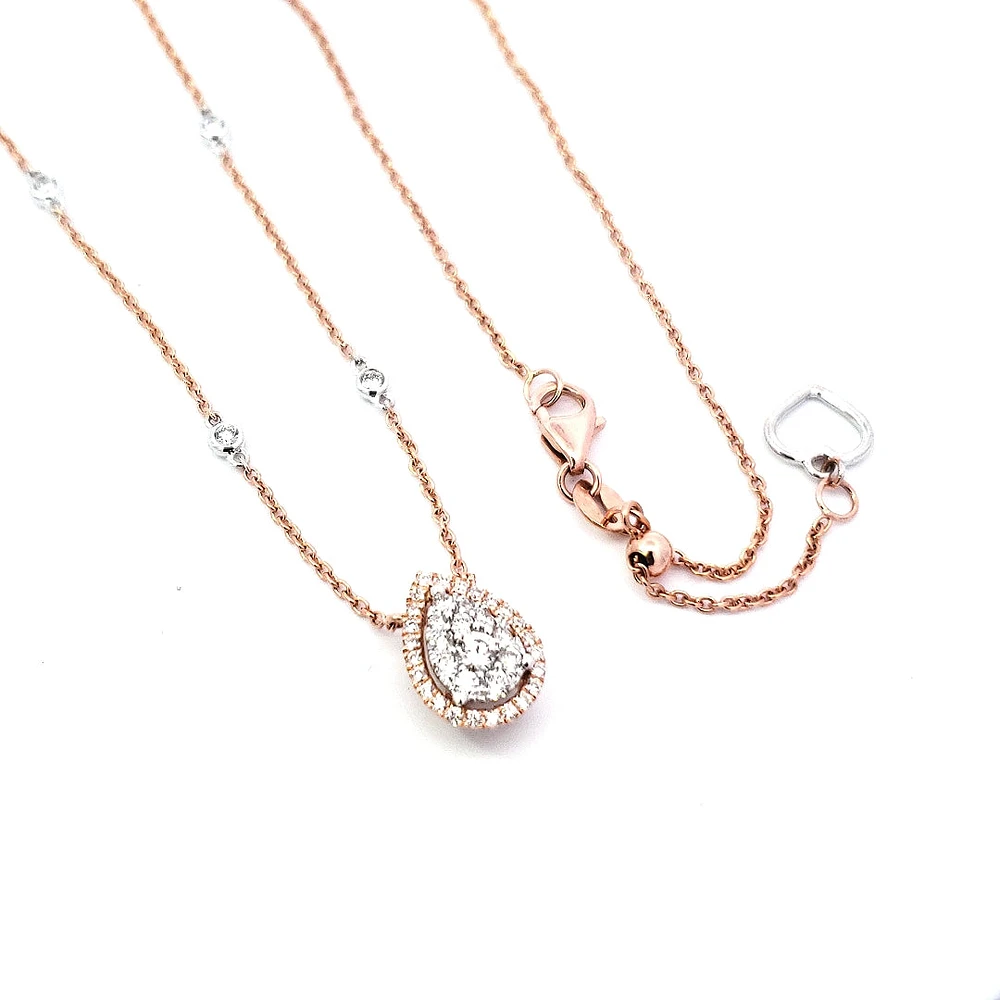 14K Rose Gold 0.33 cttw Diamond Pendant