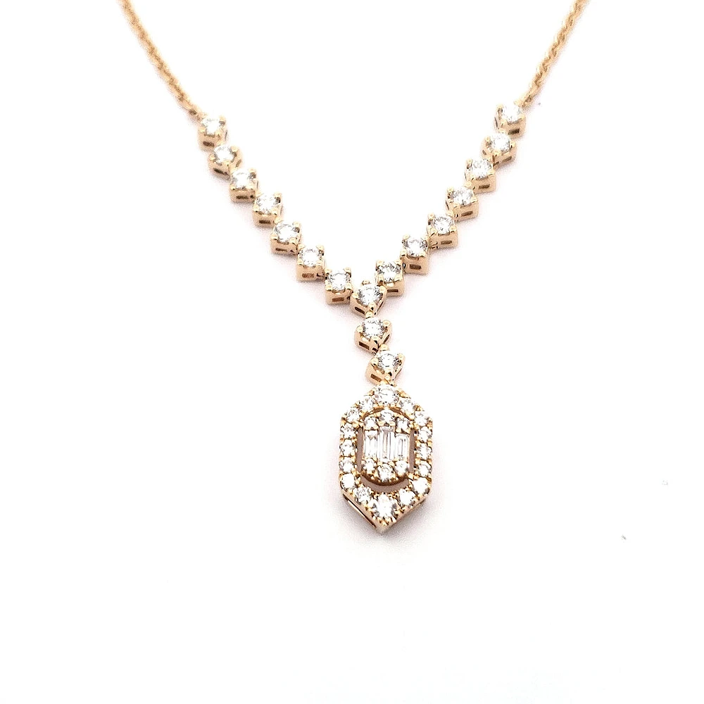 14K Yellow Gold 0.70 cttw Diamond Pendant