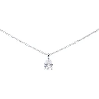 14K Gold Lab Grown cttw Pear Cut Diamond Pendant
