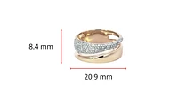 14K Yellow Gold 0.31cttw Diamond Cut Away Pave Ring