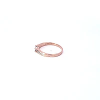 10K Rose Gold 0.10cttw Diamond Ring - Size 6.5