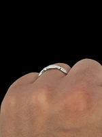 10K White Gold Garnet Ring - 4
