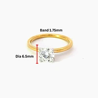 14K Gold 1.01cttw Round Brilliant Cut Canadian Diamond Engagement Ring