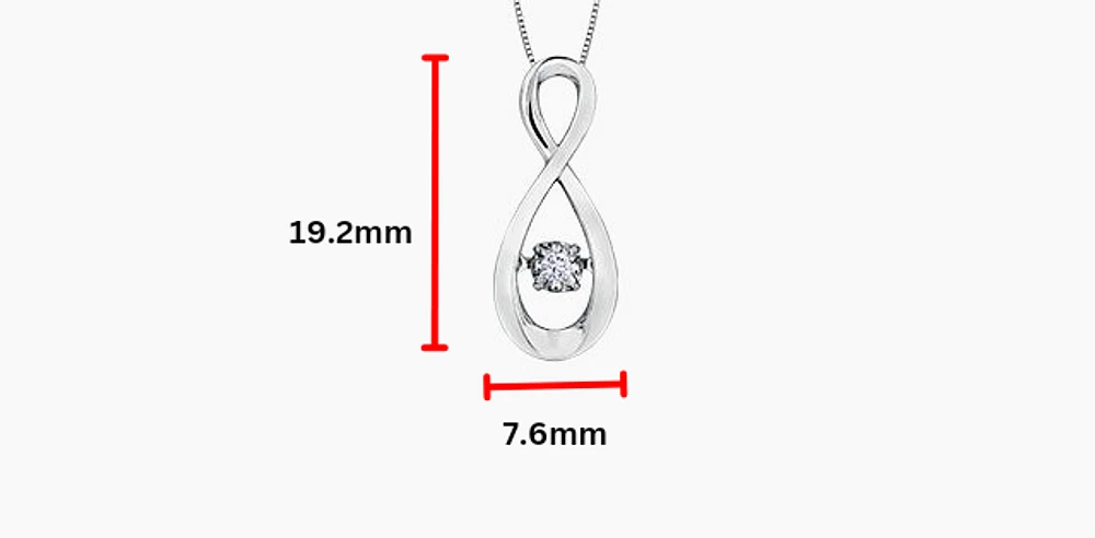 10K Gold cttw Diamond Pulse Pendant