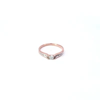 10K Rose Gold 0.10cttw Diamond Ring - Size 6.5