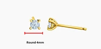 14K Yellow Gold 0.50cttw Lab Grown Diamond Stud Earrings