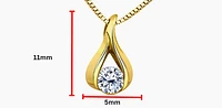 14K Yellow Gold 0.25 cttw Canadian Diamond Pendant, 18"