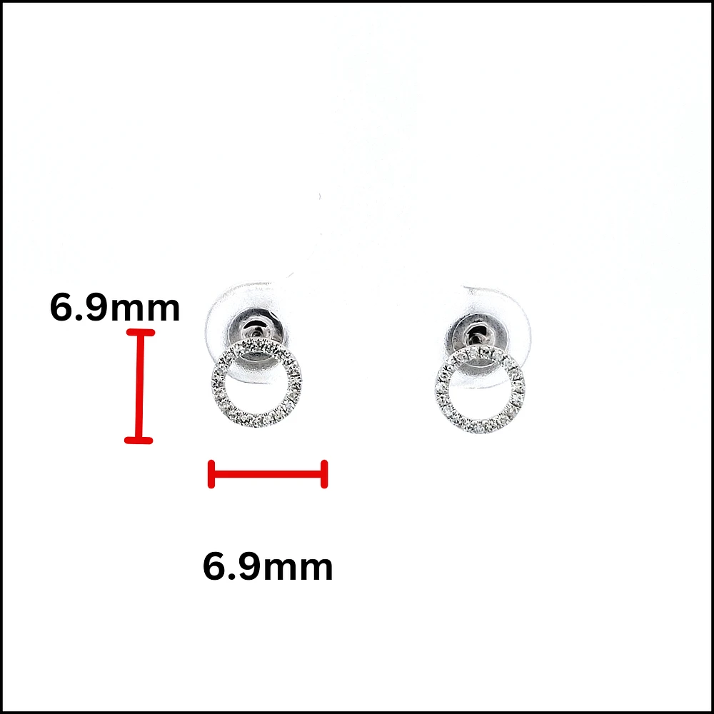 14K White Gold 0.10 cttw Diamond Earrings