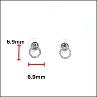 14K White Gold 0.10 cttw Diamond Earrings