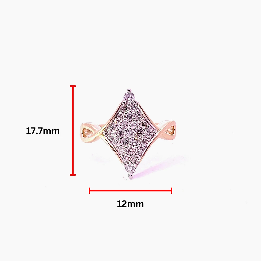 10K Yellow Gold 0.50cttw Diamond Ring - size 6.5