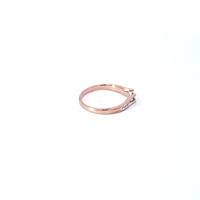 10K Rose Gold 0.10cttw Diamond Ring - Size 6.5