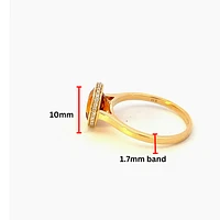 14K Yellow Gold 2.35cttw Citrine and 0.09cttw Diamond Ring - Size 7