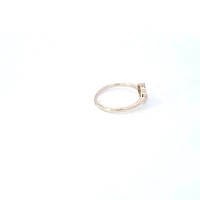 10K White & Yellow Gold 0.04cttw Diamond Double Circle/Eternity/Infinity Ring, size 6.5
