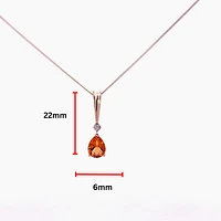 10K Yellow Gold cttw Diamond and Citrine Pendant