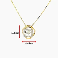 10K Yellow Gold 0.27cttw Diamond Pulse Pendant, 18"