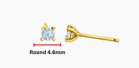 14K Yellow Gold 0.75cttw Lab Grown Diamond Stud Earrings