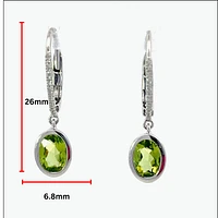 14K Gold Peridot and Diamond Earrings