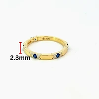 10K Yellow Gold Sapphire & Diamond Ring