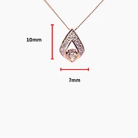 10K Yellow Gold 0.08cttw Diamond Pulse Necklace, 18"