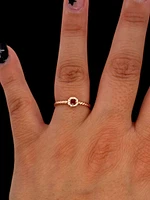 10K Rose Gold Garnet Ring - 4